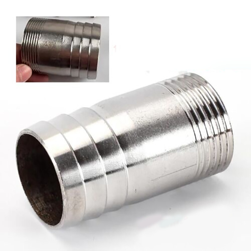 BSP 1/8″ ~ 4″ Hose Joiner Connector Tail 304 Stainless Steel Barbed Pipe Fitting