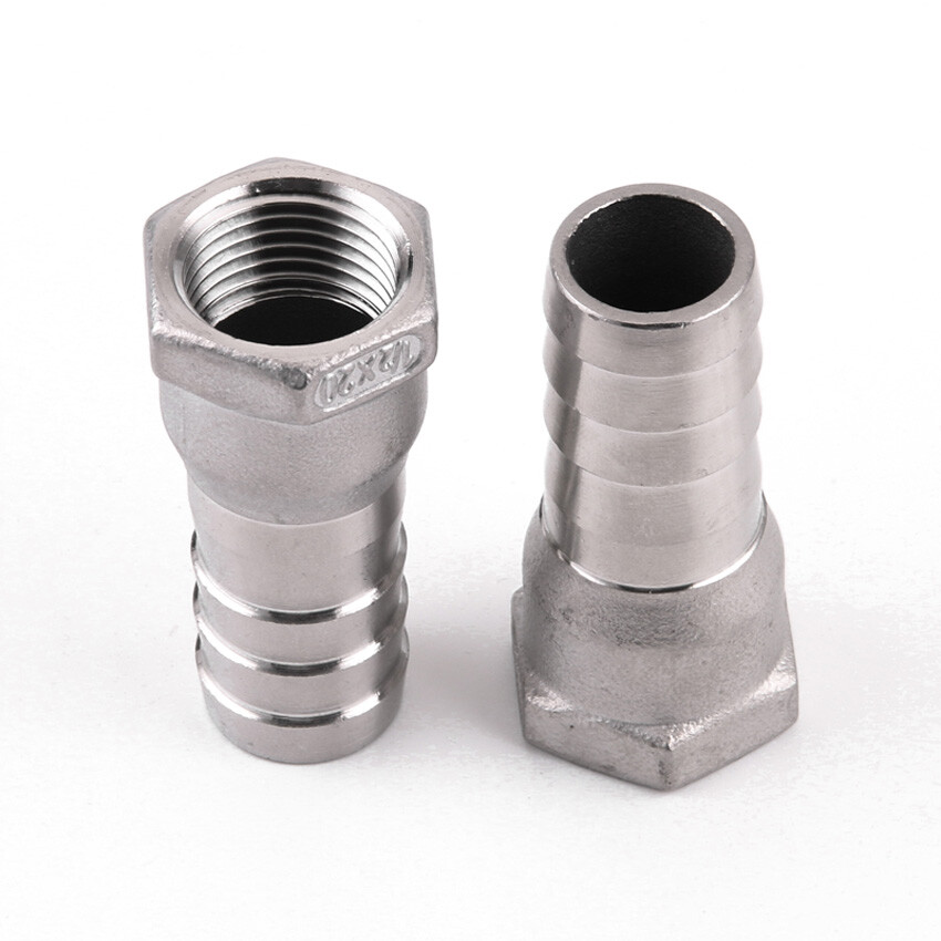 BSP 1/4″-2″ Female Thread Fitting x Barb Hose Tail End Connector Stainless Steel