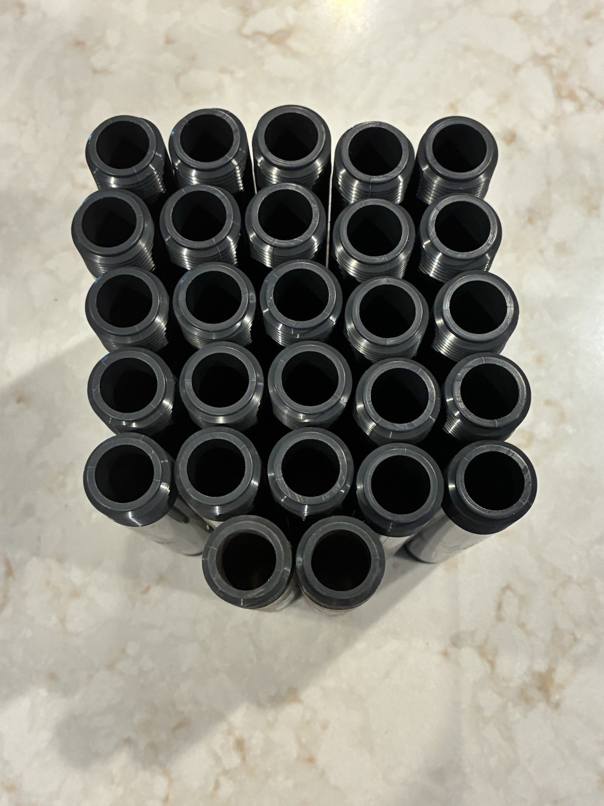 (27 PCS) PVC Nipples 1/2” MNPT x 5” MNPT SCH80 PVC Pipe
