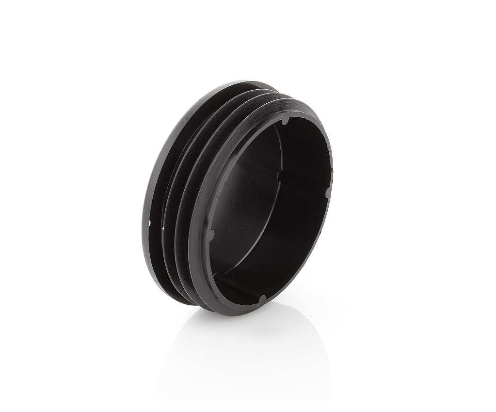 10x Round Lamellar Plug 50mm Round Plug Black End Caps Plastic