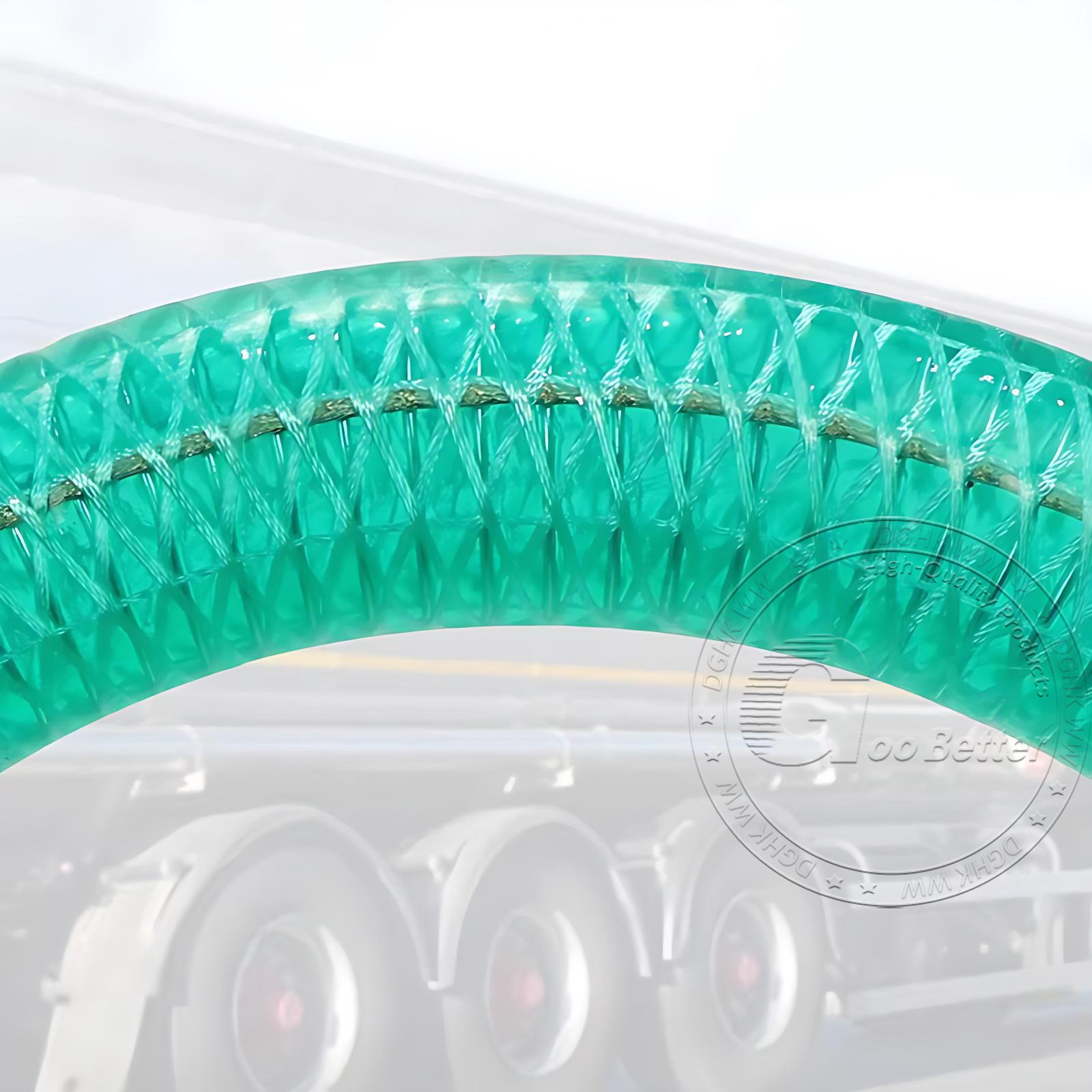 Heavy Duty Braided Wire Reinforced Green Flexible PVC Hose Pipe – Water Fuel