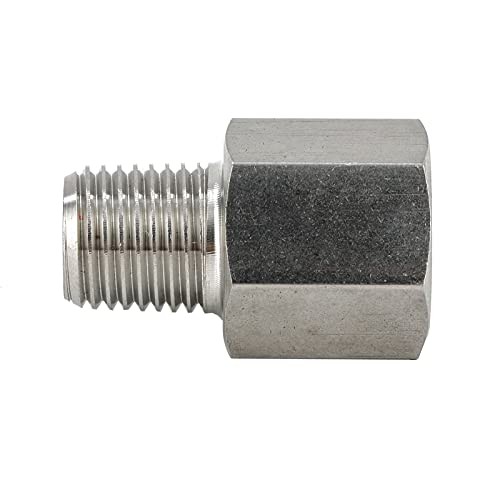 Metalwork 304 Stainless Steel Pipe 1/8″ NPT Male x 1/8″ G Female Thread 1 Pcs