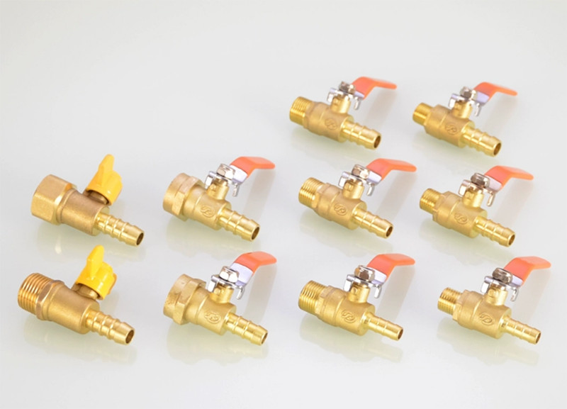 1/4″ 3/8″ 1/2″ Brass Straight Shut Off Ball Valve Gas Fuel Hose Barb Connector