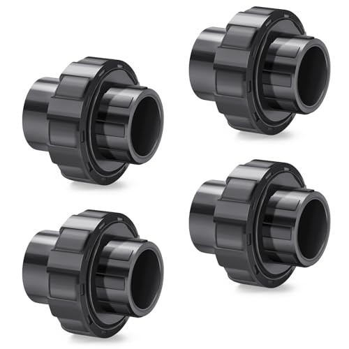 PVC Pipe Fitting，1″ Slip Union Adapter Coupling，Schedule 1 Inch PACK OF 4