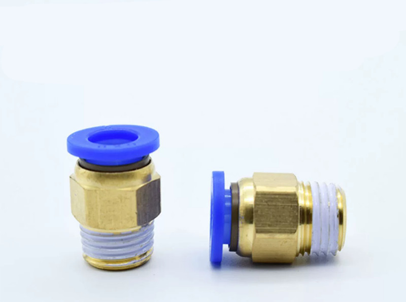 Pneumatic Straight Male Stud Hose Tube Air Line Inline Push Fit Connector M5-M16