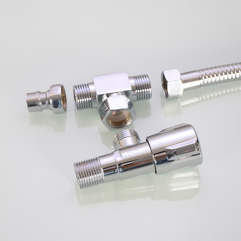 1/2″ BSP Tee – Male and Female Brass Connectors Pipe Chrome Air Fuel Water Gas