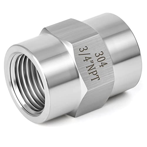 2PCS Forging of 304 Stainless Steel Pipe Fitting, Coupling, 2PCS 3/4″ Style 2