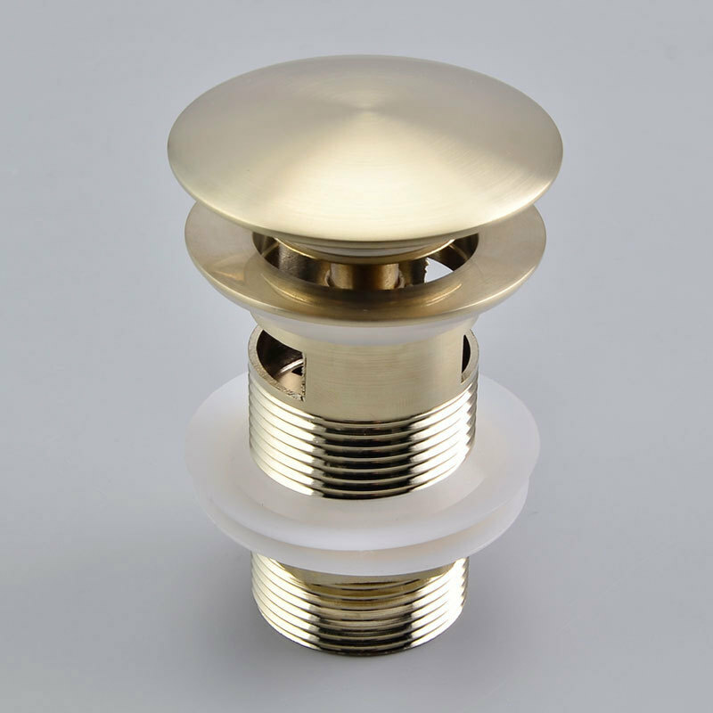 Brushed Gold Color Basin Pop up Drain-pipe Basin Sink Drain Pipe with/Overflow