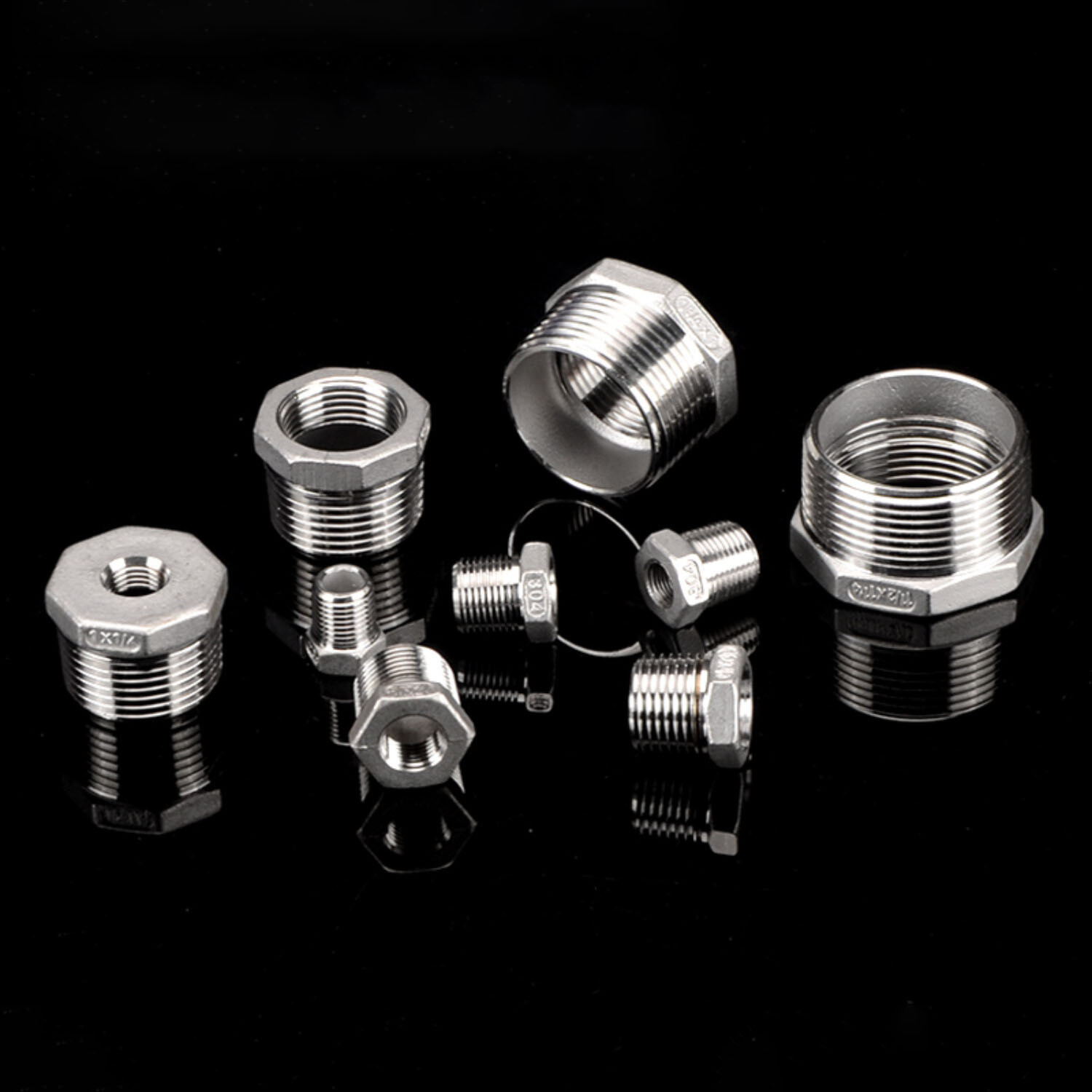 1/8″ to 1-1/2″ Stainless Steel A2 BSP Female/Male Bushing Reduce Coupler Fitting