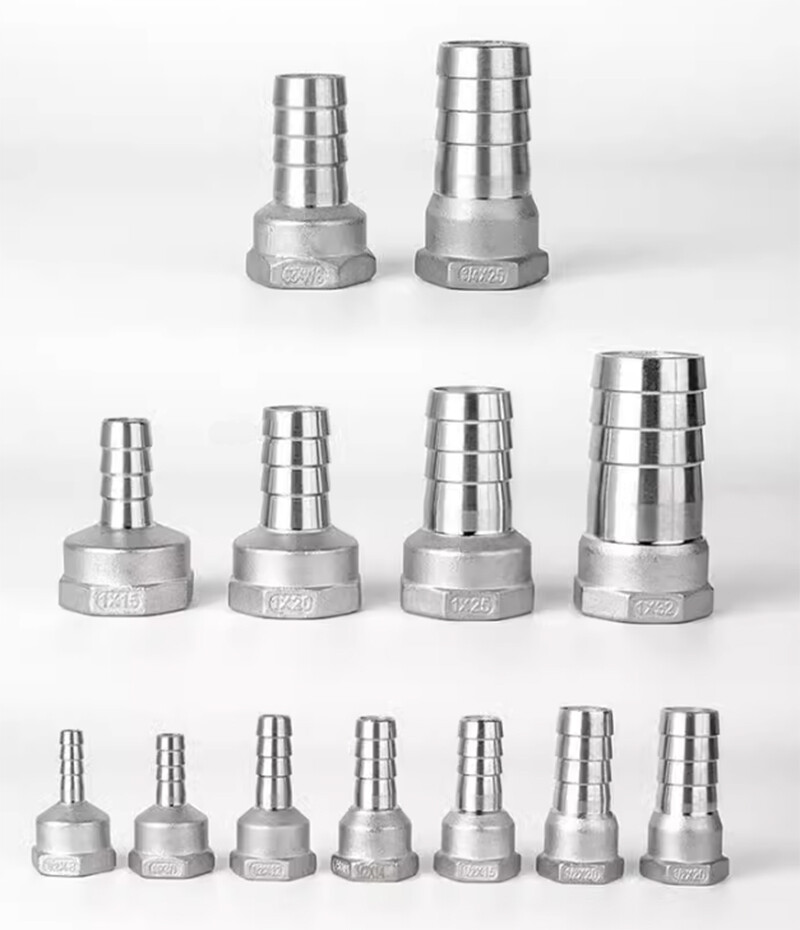 BSP 1/4″-2″ Female Thread Fitting x Barb Hose Tail End Connector Stainless Steel