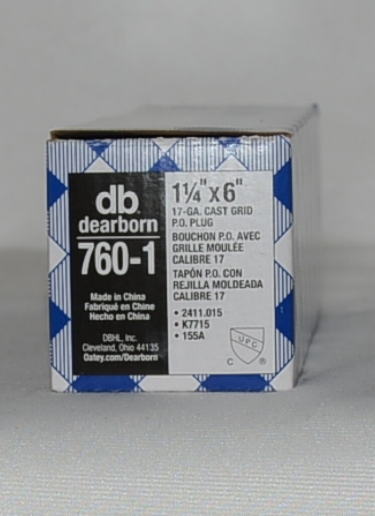 Dearborn 760 1 17 Gauge Cast Grid PO Plug 8 1/2 Inches Long
