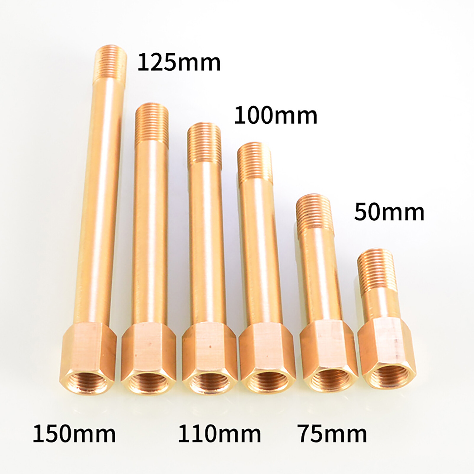 Male To Female Brass BSP Thread Extension Connectors Pipe Fitting 1/8″ 1/4″ 3/8″