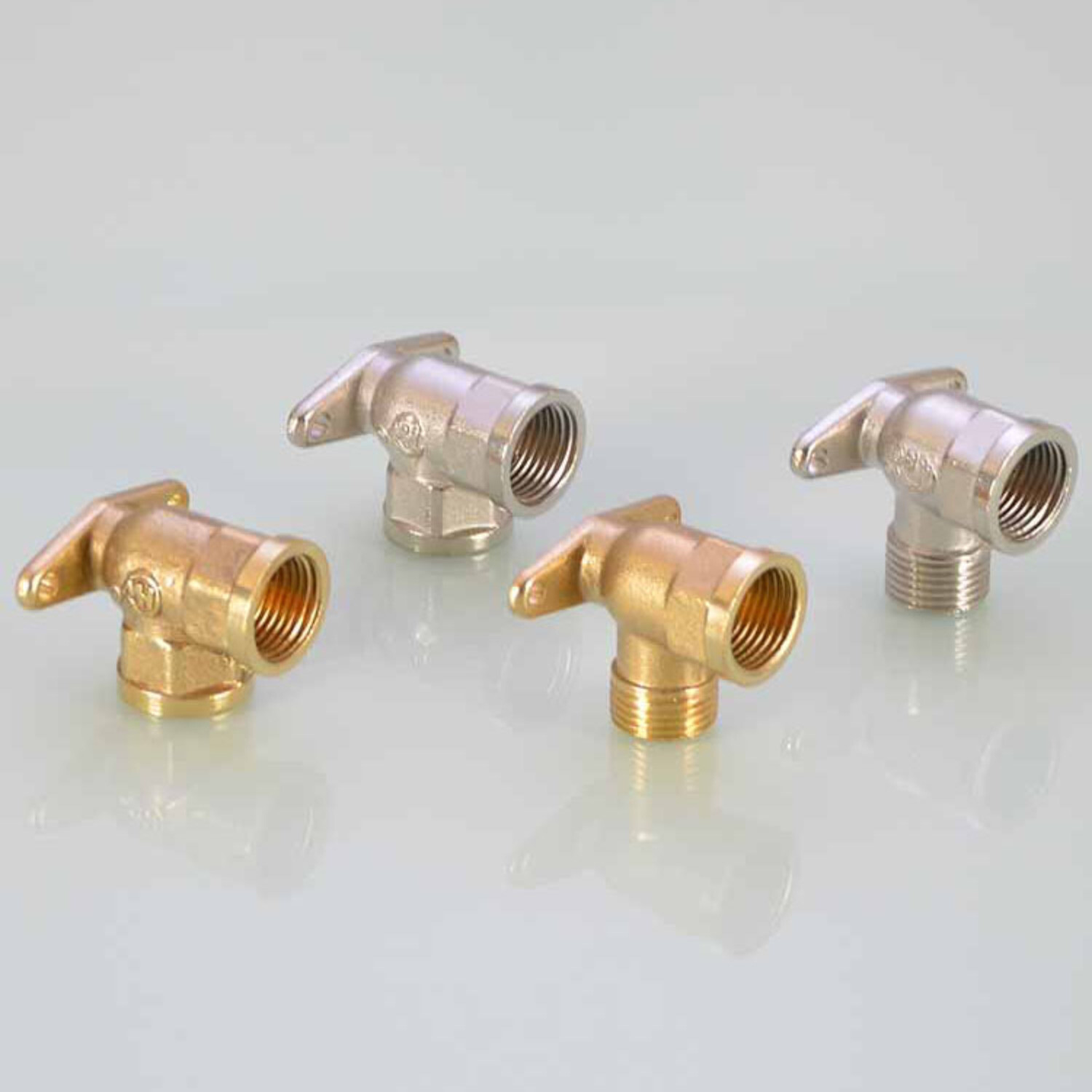 Outside Tap Wall Plate Elbow 90° Bend 20mm Compression x 1/2″ BSP Brass Fitting