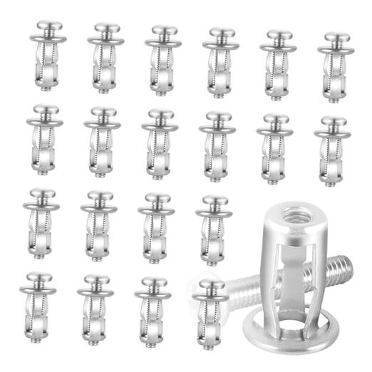 20Pcs M4 x 20 Hollow Door Anchor Set, Metal Cavity Fixing M4 x 20(8*16MM)