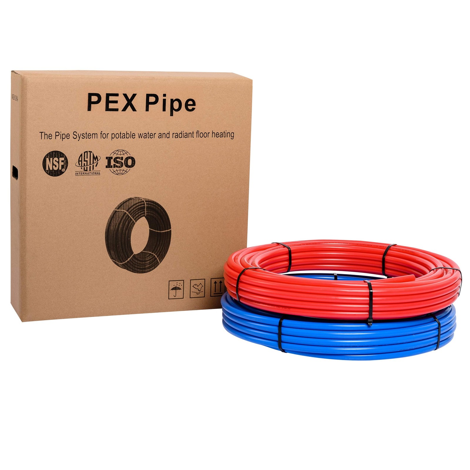 EFIELD 1/2 Inch 2 x100 ft Pex-b Pipe/Tubing(200 Ft), Fitting, Crimping Clamp …