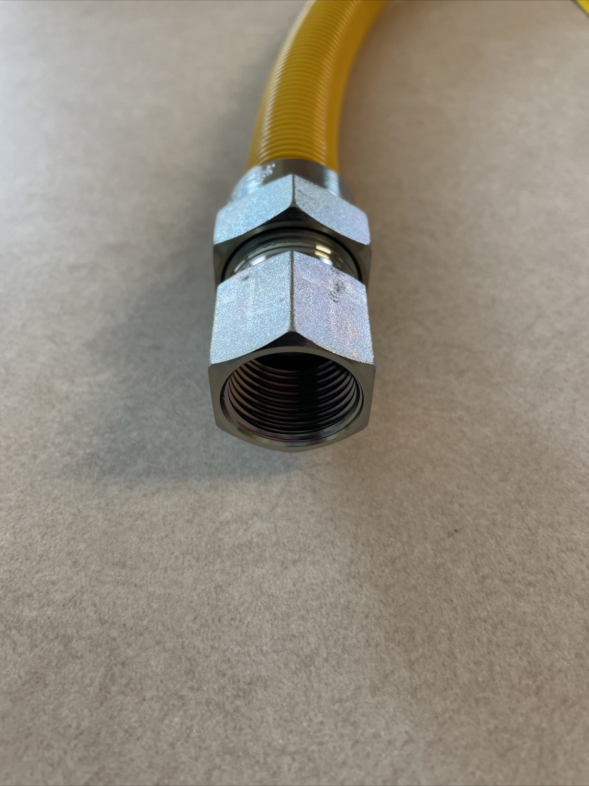 5/8″ Gas Connector, Coated W/ Fitting, 1/2″ FIP x 1/2″ MIP x 24″ Stainless JONES