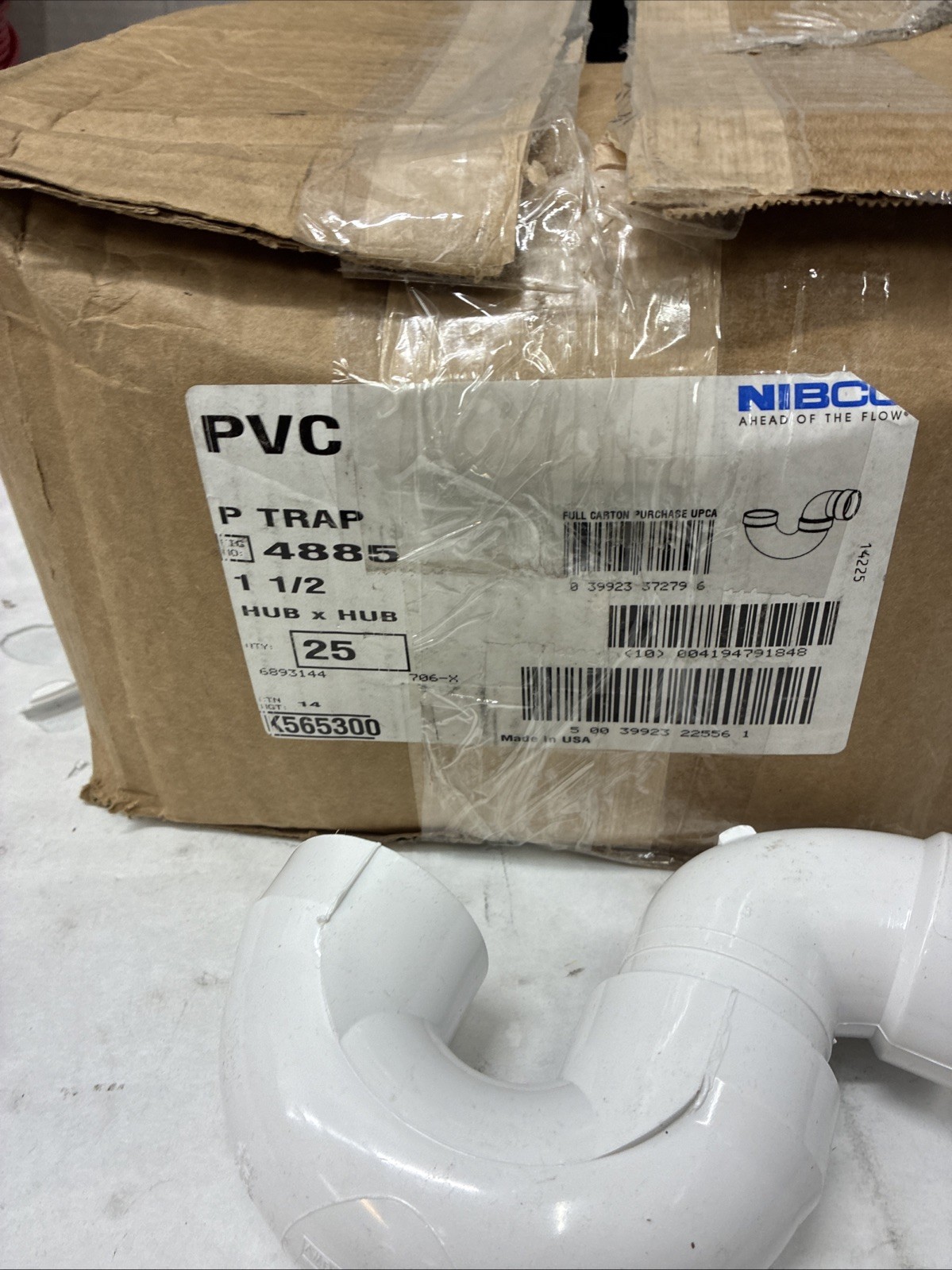 Nibco PVC 4885 P-Trap 1-1/2” Box Of 25