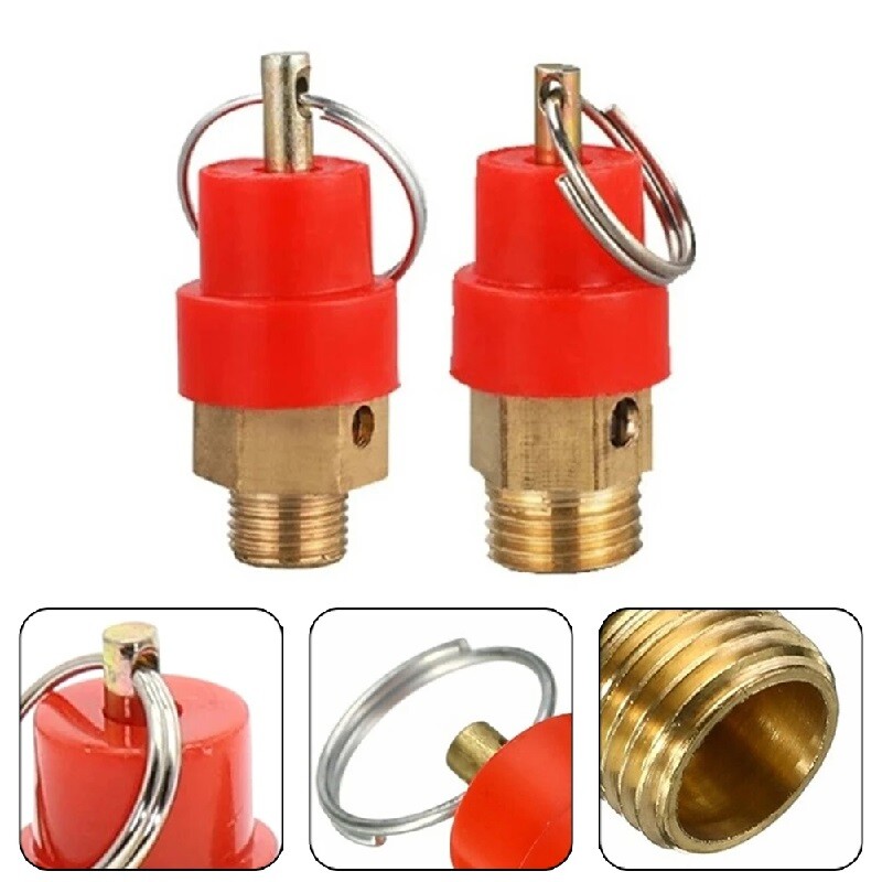 8KG Air Compressor Pressure Relief Brass Safety Exhaust Valve 1/2″ 1/4″ 1/8″ 3/8