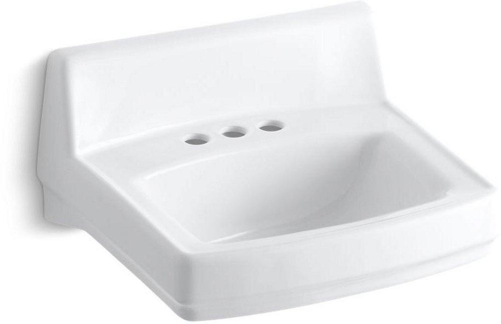 KOHLER 2032-0 Greenwich 20-3/4 x 18-1/4 in. Rectangular Wall Mount Bathroom Sink