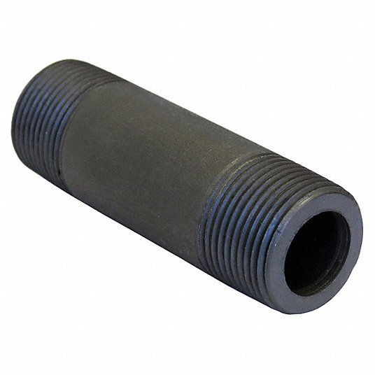 1″ x 5″ Pipe Nipple Schedule 80 Black Steel Male NPT Threaded Both Ends UK Made