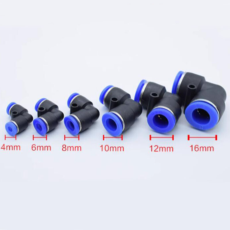 1 Pcs 4mm-16mm Pneumatic 90 Degree Elbow Connector Push in Fitting Air Hose Tube