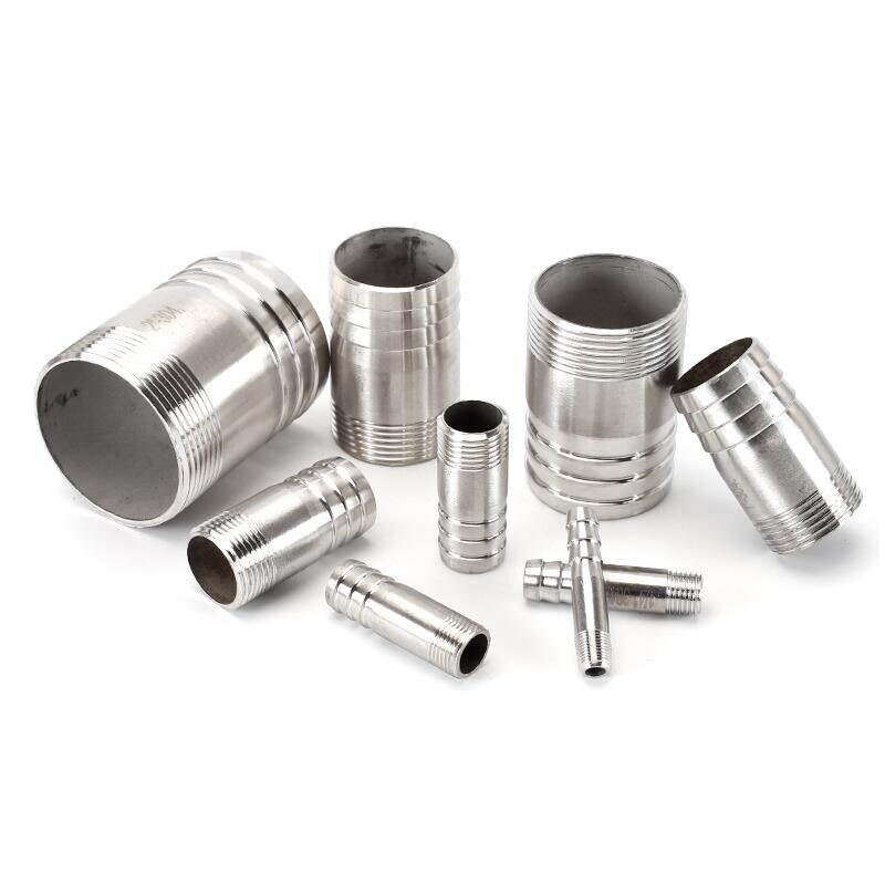 BSP 1/8″ ~ 4″ Hose Joiner Connector Tail 304 Stainless Steel Barbed Pipe Fitting