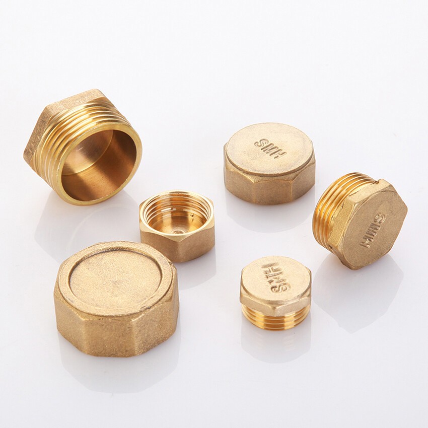 Brass 1/2″ 3/4″ Male/Female Blanking Cap Stop End Lock, Water Gas Pipe Parts