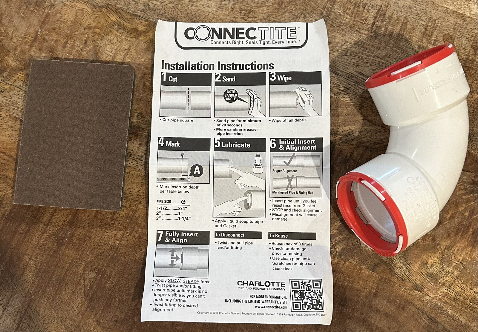 Charlotte Pipe ConnecTite Push-Fit 1-1/2-in dia Schedule 40 Elbow 90 Degree