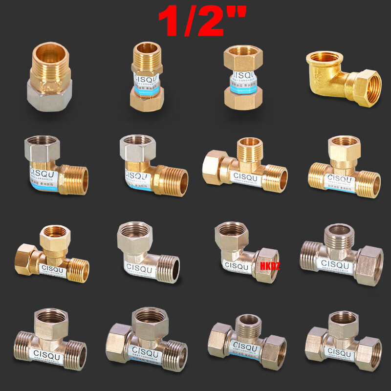 Brass BSP Adapters Direct/Elbow/3 Way Female Male Thread Connector Pipe Fittings
