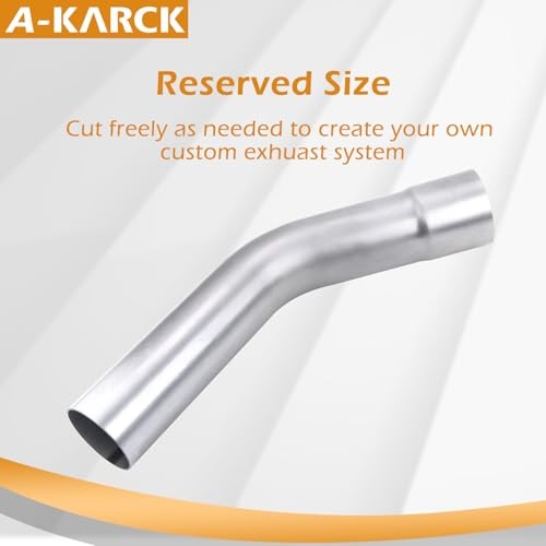 Exhaust 45 Degree Tube 3.5″ OD, Mild Steel Exhaust Pipe 3.5inch 45 Degree 1PCS