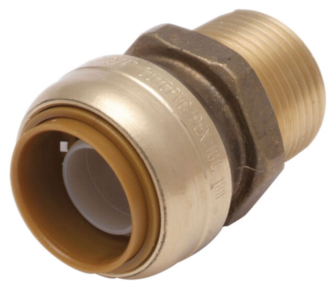3/4in FNPT Push-to-Connect Brass Straight Adapter