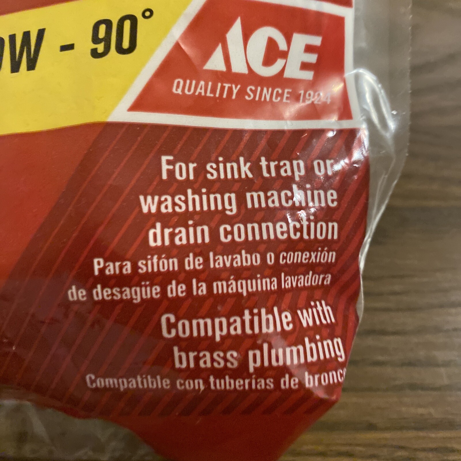 Ace Hardware 1-1/2” IPS Threaded Outlet 90 Elbow sink or washing machine drain