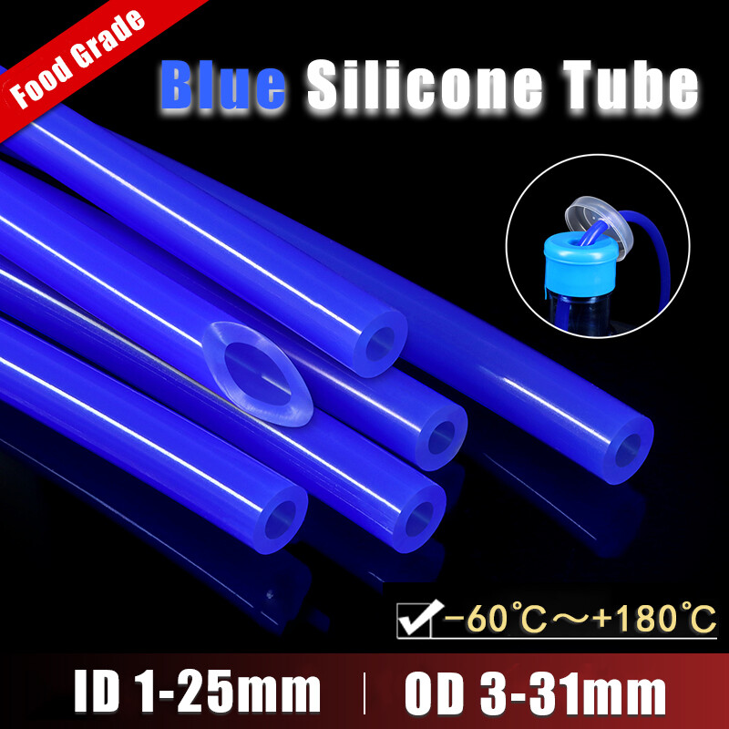 Blue Silicone Tube Food Grade Beer Milk Flexible Hose Pipe Soft Rubber 1mm-25mm