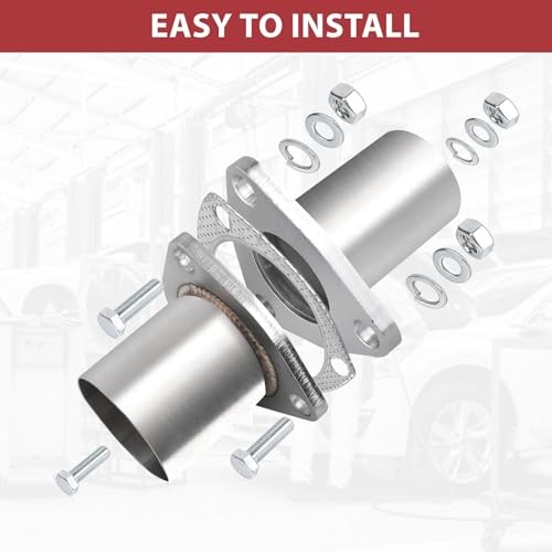 Exhaust Flange Repair Piping Kit 2″ ID with Gasket and 3 Bolts for Quick 2″ID