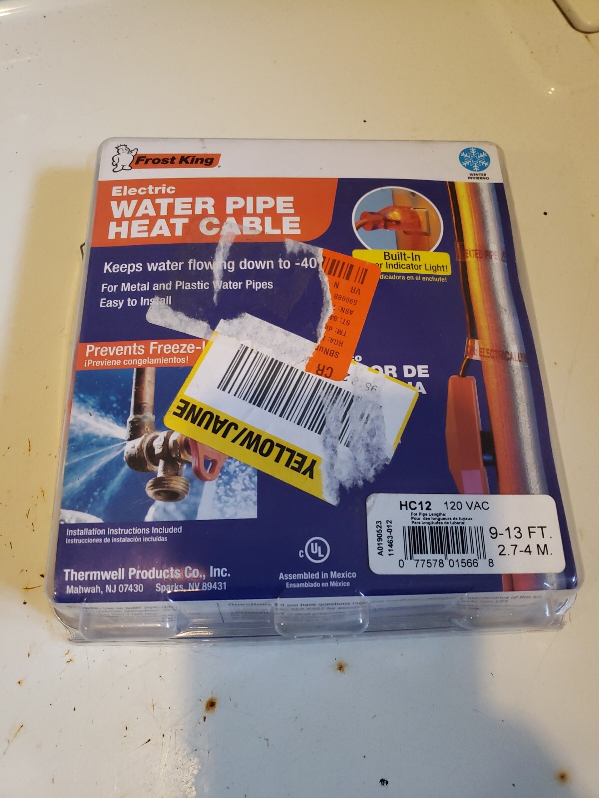 Frost King Electric Water Pipe Heat Cable (9-13 ft./2.7-4 M) HC12