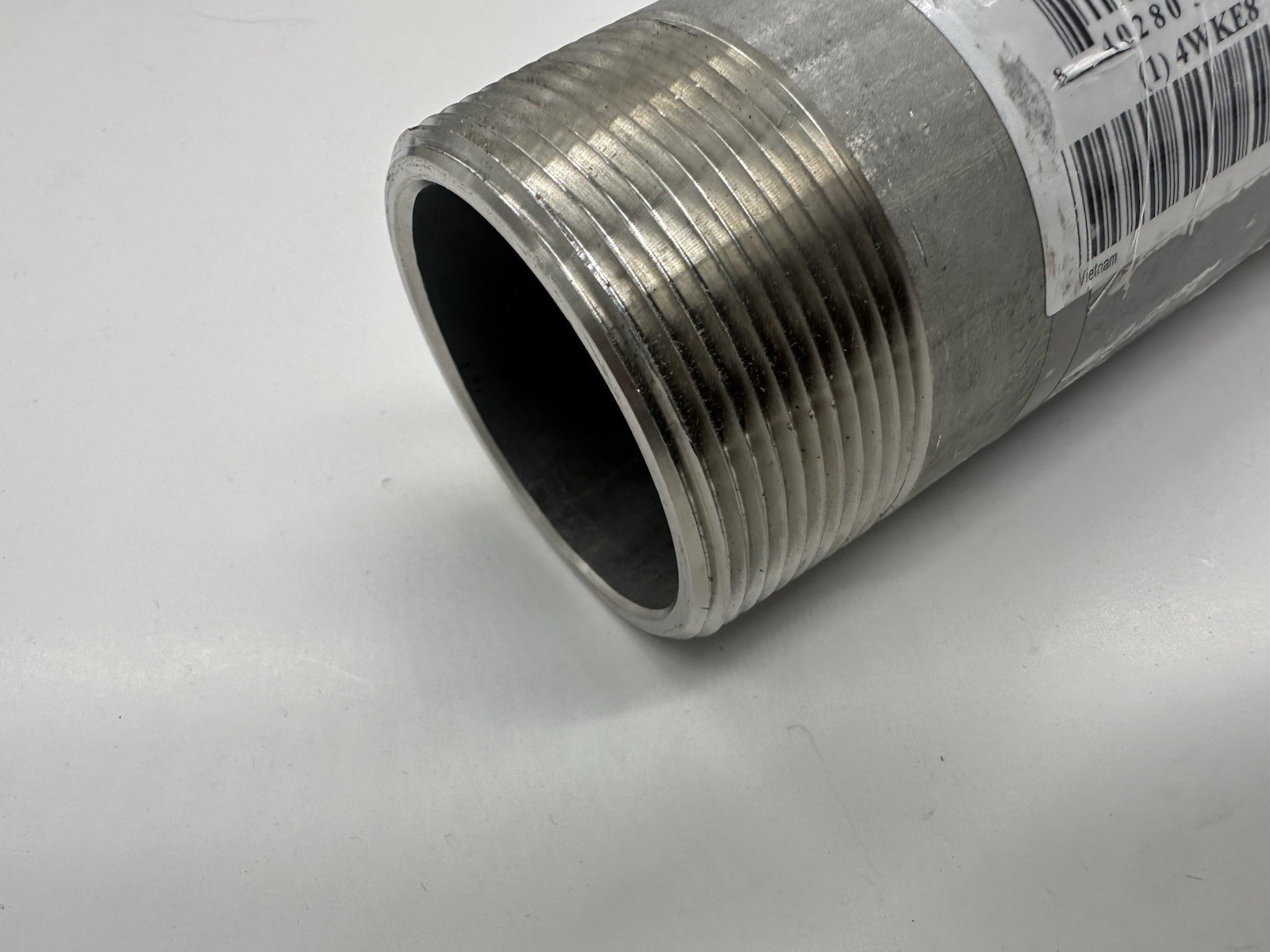 2″ Mnpt X 2 Ft. Tbe 316 Stainless Steel Pipe Sch 80, E6bni17, 4WKE8