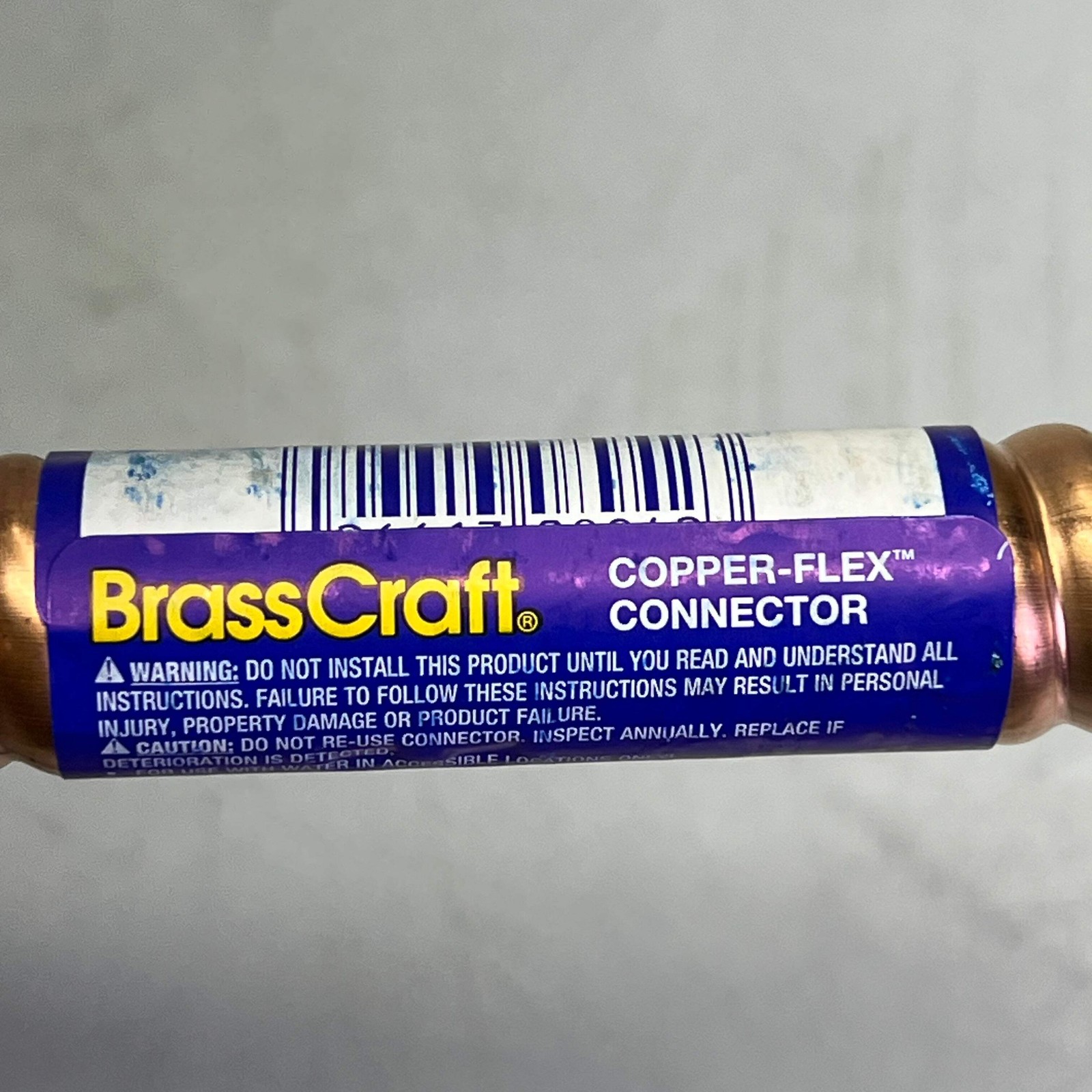 BRASS CRAFT (2 PACK) Copper Corrugated Hose 7/8″ OD 3/4″ FIPX3/4″ Nom 18″ L