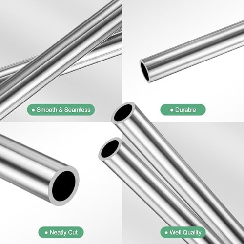 -Pack 300mm 316 Stainless Steel Tube, 8mm OD 1mm Wall 8mm x 1mm x 300mm 2