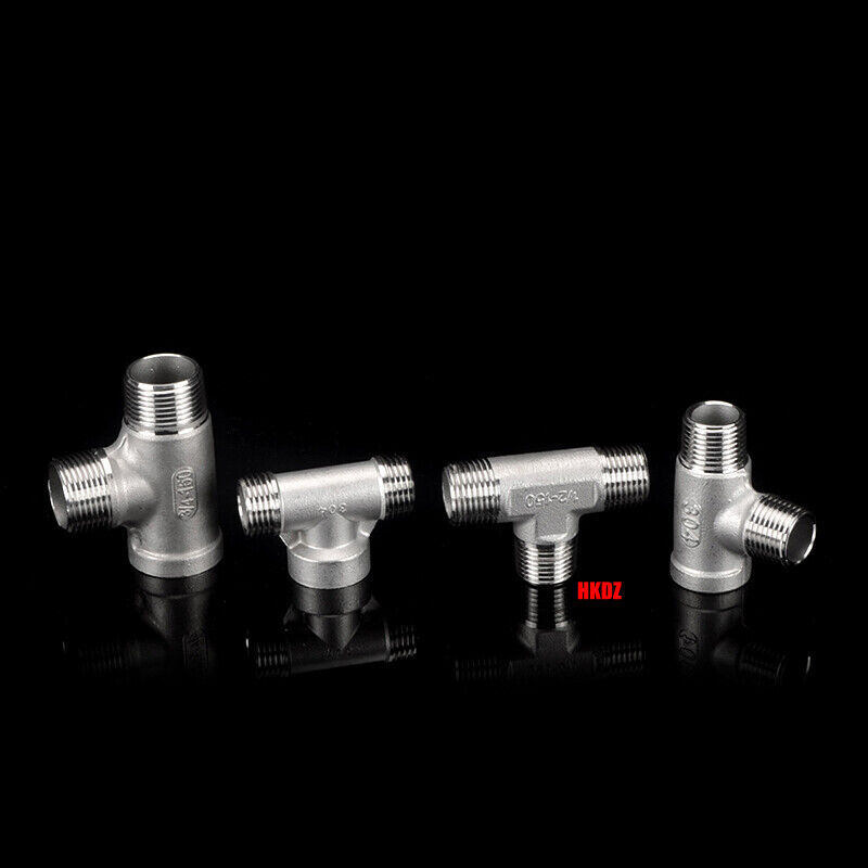 304 Stainless Steel Pipe Fittings BSP 1/4″~2″ Female/Male Thread 3-Way Connector