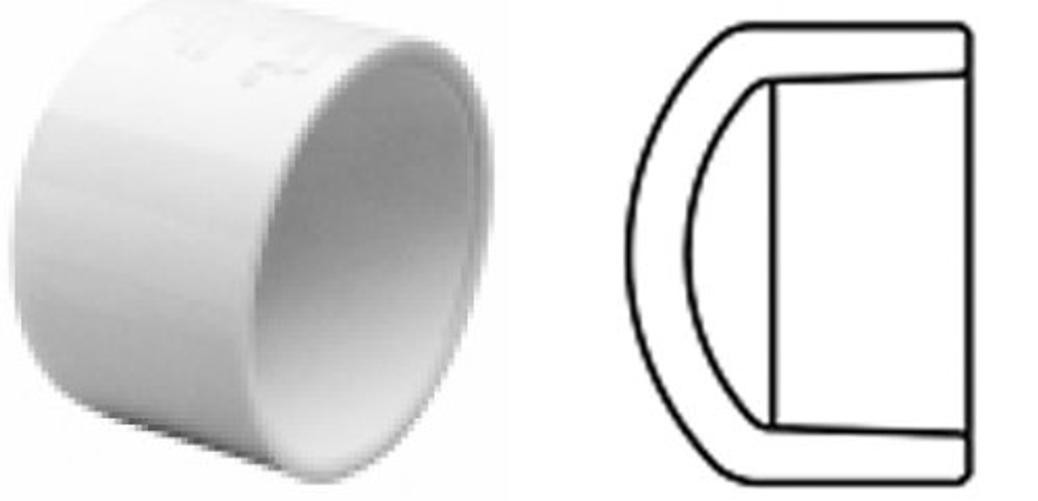 Spears 447 Series PVC Pipe Fitting, Cap, Schedule 40, 2″ Socket 2 Inch 1