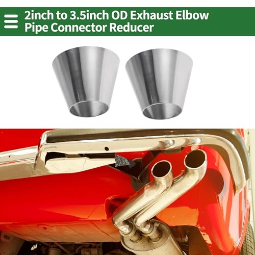 2″ OD to 3.5″ OD Mandrel Exhaust Bend Elbow Concentric Reducer 2″ OD – 3.5″ OD