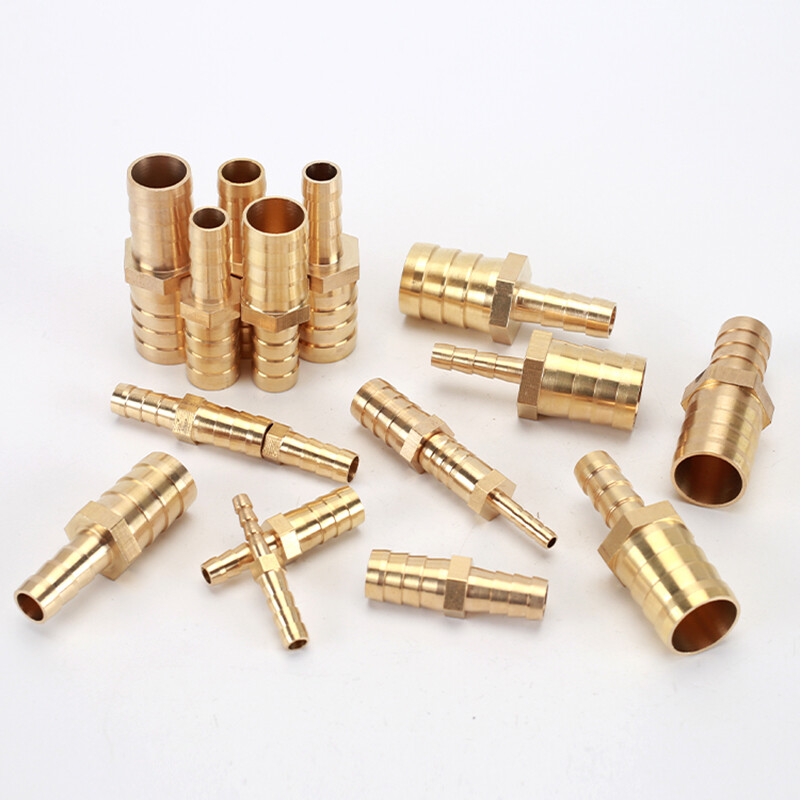 4-20mm Hose Tail Joiner Tubing Connector Brass Pipe Fitting For Air, Water, Fuel