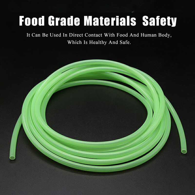 Bright Green Silicone Tube Food Grade Beer Milk Hose Pipe Soft Rubber 2mm-6mm