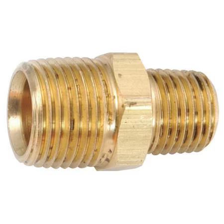 Zoro Select 706123-0806 Low Lead Brass Nipple, Mnpt, 1/2″ X 3/8″ Pipe Size,