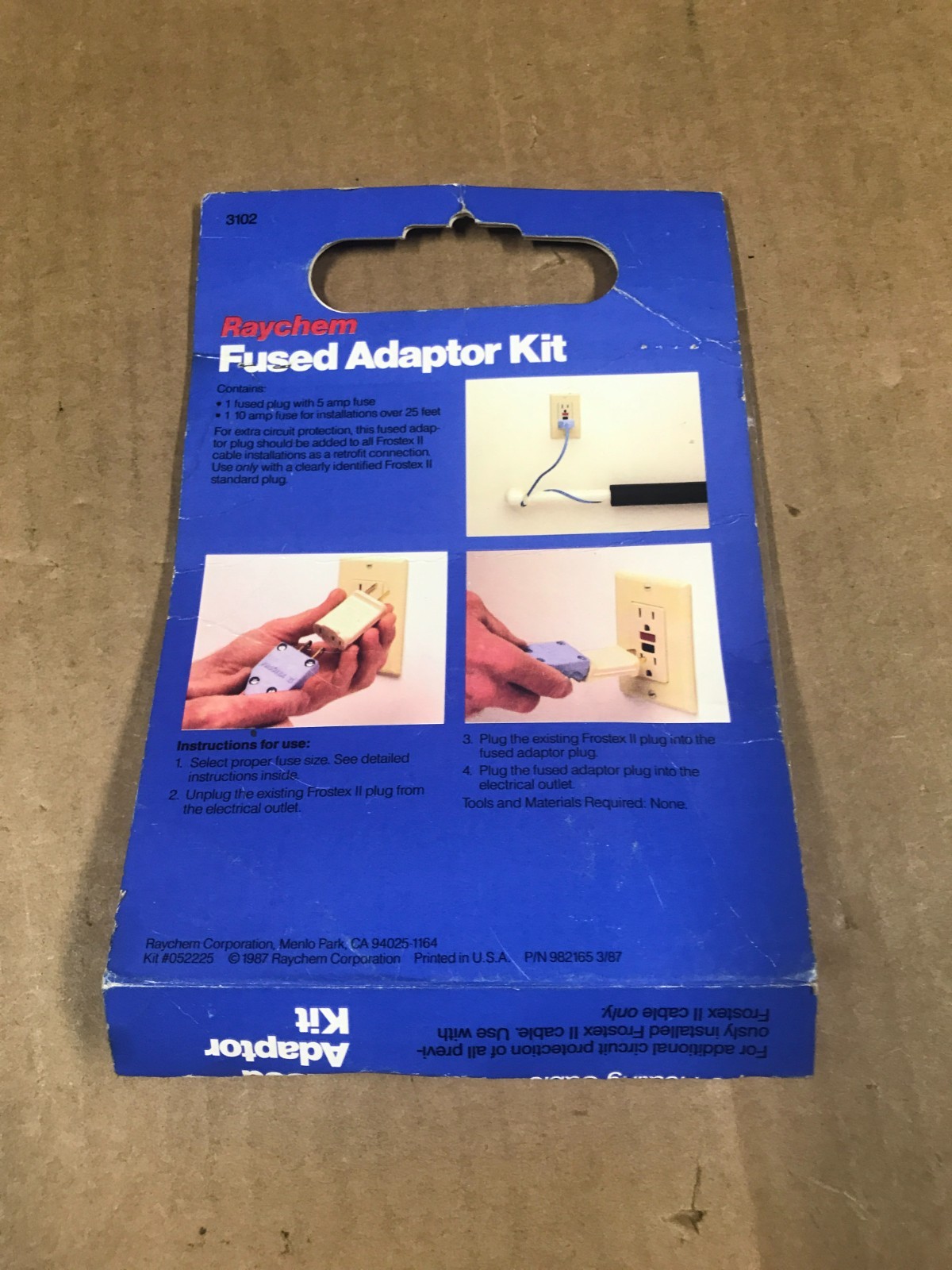 NOS Raychem Frostex Pipe-Heating Cable – Fused Adaptor Kit – #3102