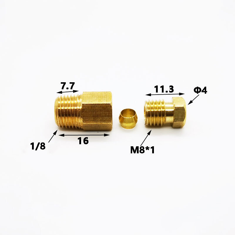 BSP Metric Brass Compression Ferrule Pipe Tube Fitting Connectors Straight/Elbow