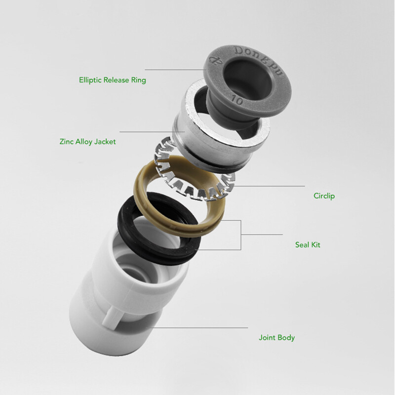 Pneumatic T-piece Connectors Air Hose Push In PE/PEG Tees Fitting Adapter 4-12mm