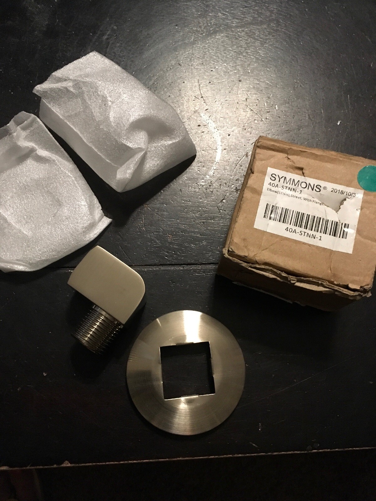 Symmons 40a-stnn-1 Elbow Street With Flange Satin