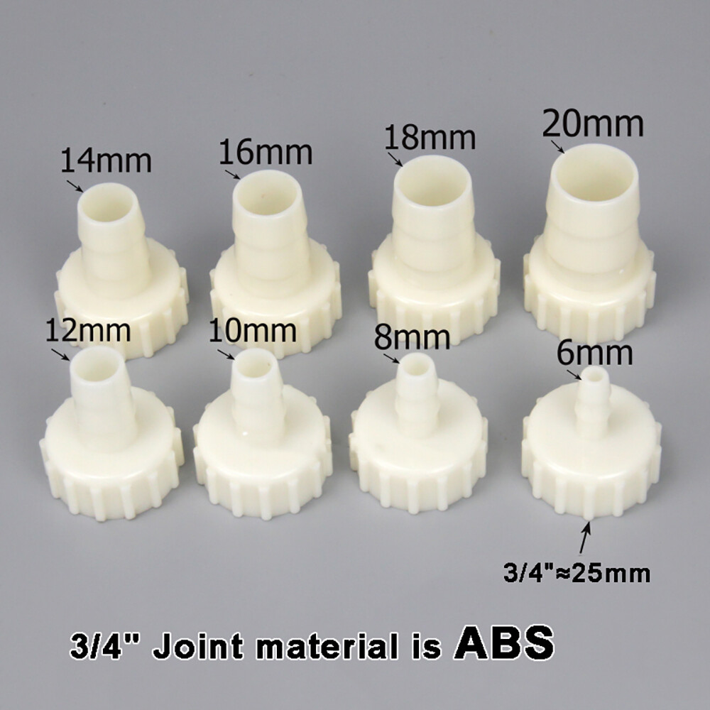 3/4″ 1/2″ 3/8″ 1/4″ 1/8″ Barbed Hosetail Connector Fitting Female Plastic Hose