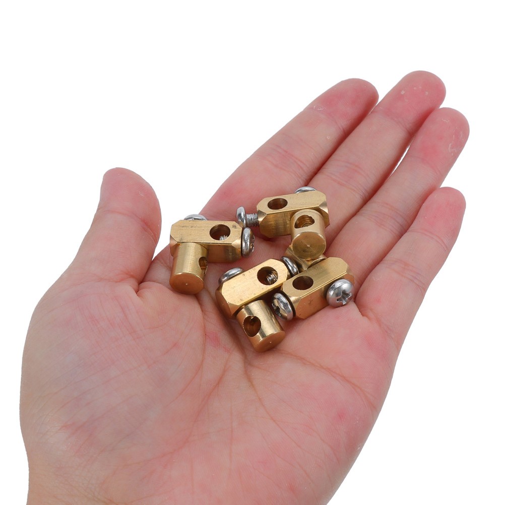 6Pcs Brass Bathroom Sink Repair Parts Universal Joint Coupler Golden